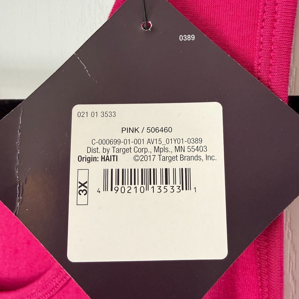 NWT Ava & Viv Plus Size Tank Top 3X Pink Scoop Neck Sleeveless Womens Layering - Picture 3 of 8
